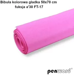 Bibuła kolorowa gładka fuksja 50x70cm 30 arkuszy