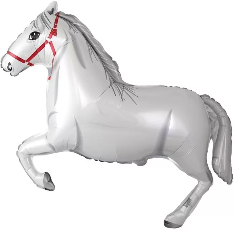 Balon foliowy 61cm Koń w galopie biały - tantis.pl