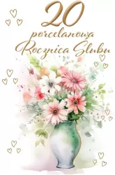Kartka okolicznościowa Rocznica ślubu 20