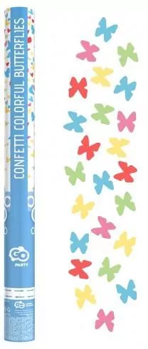 Konfetti pneumatyczne. Kolorowe motylki 60cm - tantis.pl