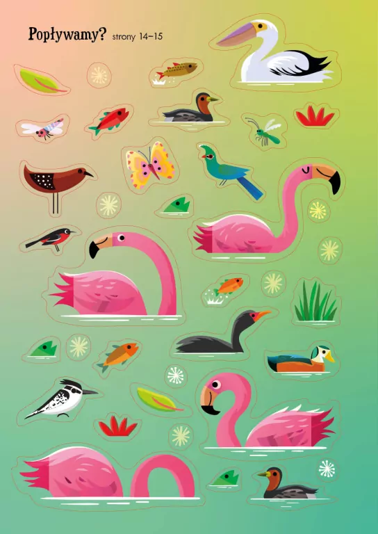 Flamingi. Lubię naklejać - tantis.pl