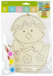 Drewniana ozdoba zrób to sam. Kurczak