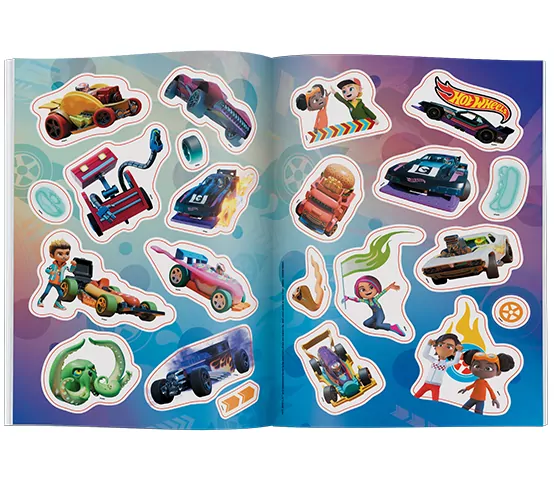 Hot Wheels™. Kolorowanka z Naklejkami - tantis.pl