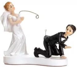 Figurka Para Młoda z wędką 13cm