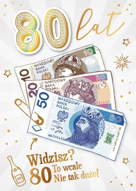 Karnet Urodziny 80 - tantis.pl