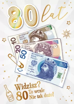 Karnet Urodziny 80