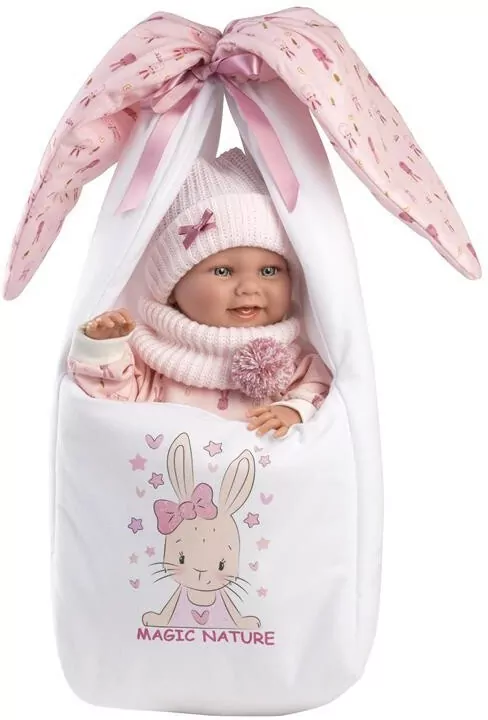 Lalka bobas Nica w nosidełku 40cm - tantis.pl