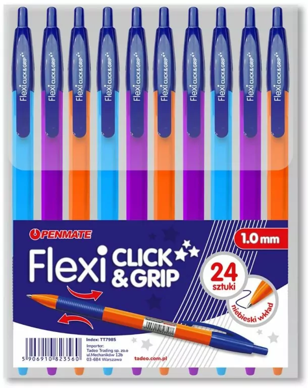 Długopis Flexi, mix niebieski - tantis.pl