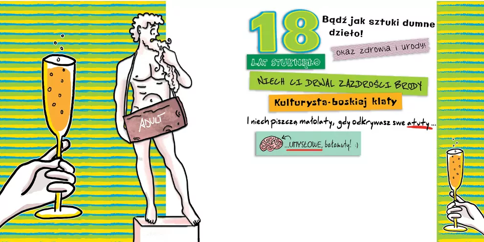 Karnet KW Urodziny Osiemnastka - Posąg - tantis.pl