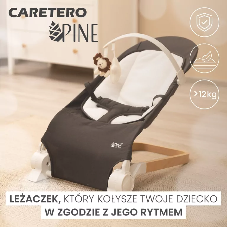Caretero Leżaczek Pine grey - tantis.pl