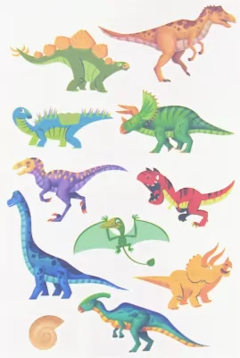 Sticker Boo. Tatuaże Dinozaury