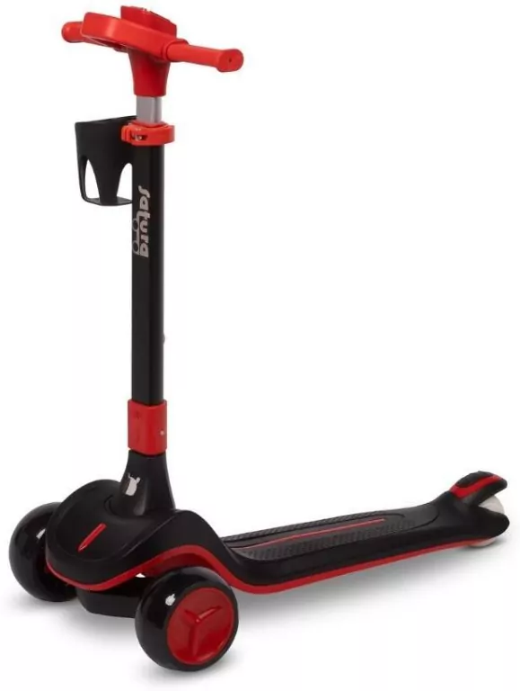 Hulajnoga 3-kołowa Satura czarna - tantis.pl