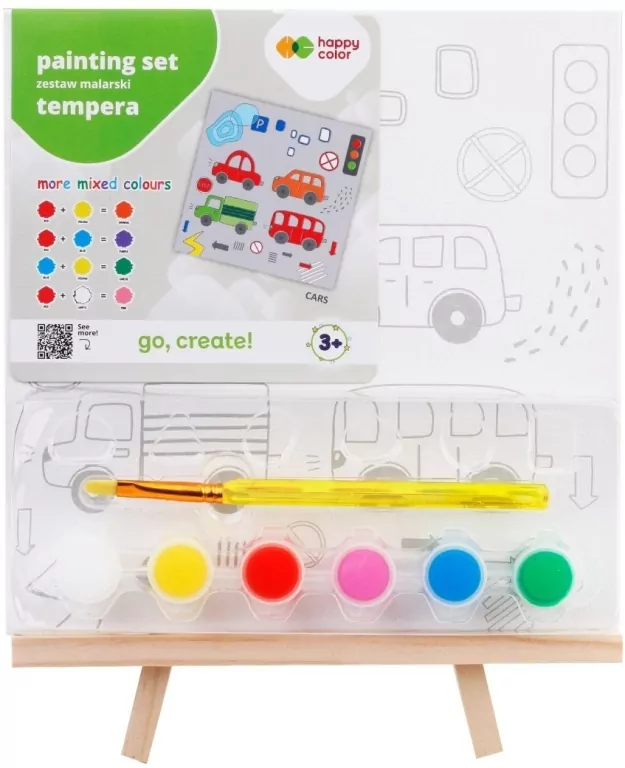 Zestaw do malowania Samochody 9el HAPPY COLOR - tantis.pl