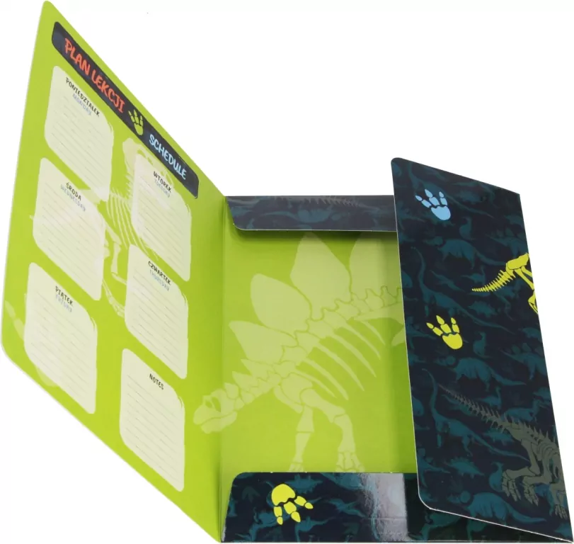 Teczka z gumką A4 Dino Glow mix - tantis.pl