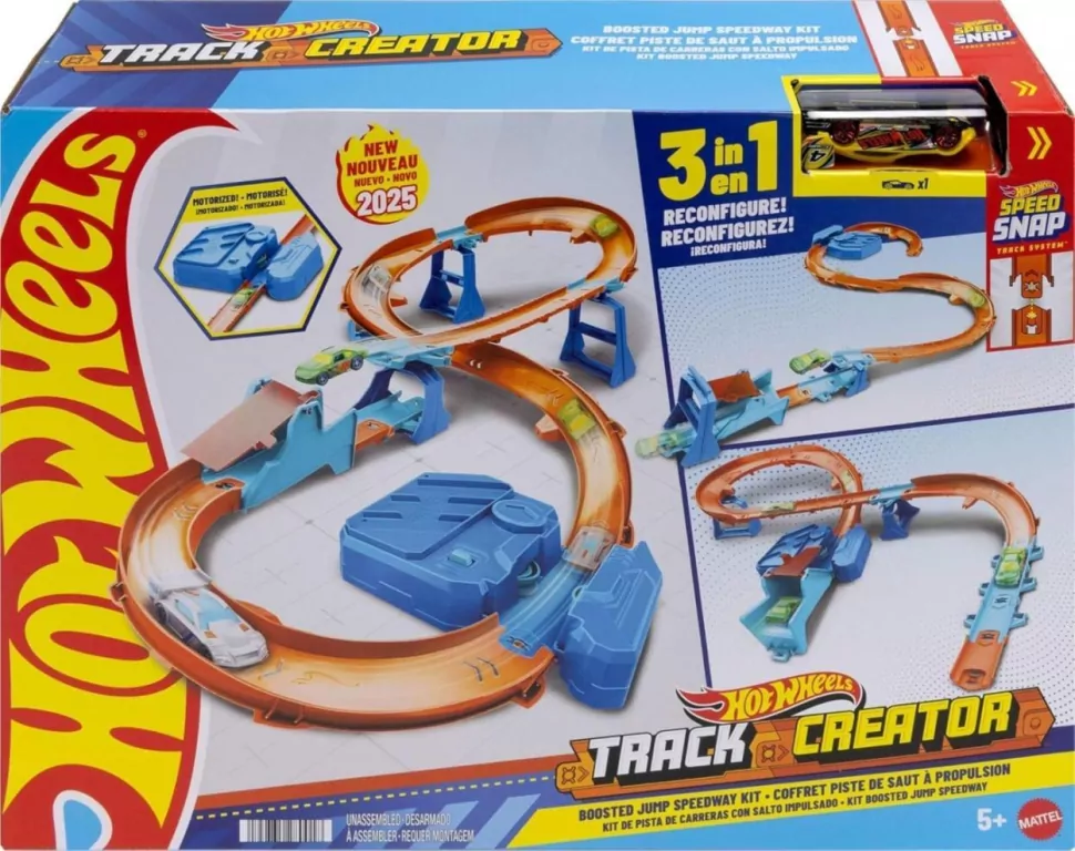 Hot Wheels Track Creator Tor Super skok z napędem - tantis.pl