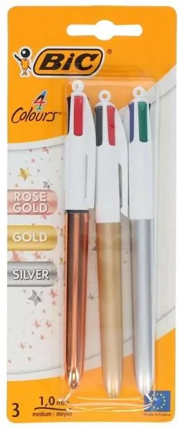 Długopis 4 Colors Shine mix 3szt BIC - tantis.pl