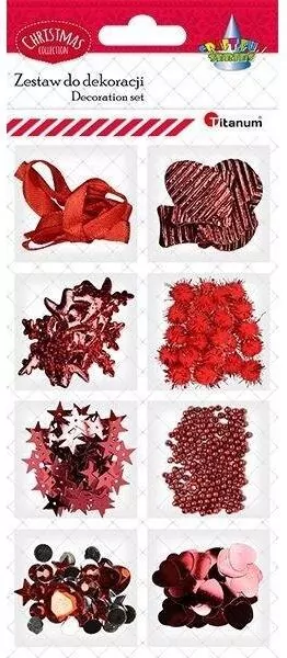 Zestaw do cardmakingu. Czerwony - tantis.pl