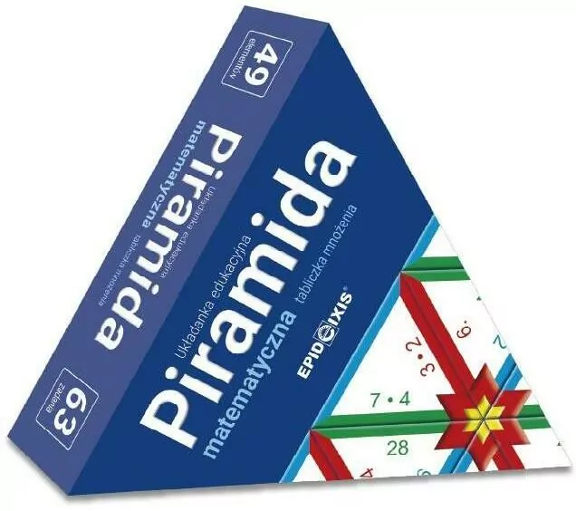 Piramida matematyczna M2. Tabliczka mnożenia. Układanka edukacyjna - tantis.pl