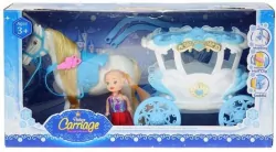 Karoca z koniem i lalką 7cm