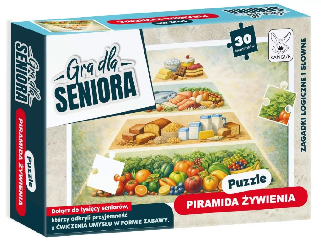 Gra dla Seniora. Puzzle Piramida Żywienia - tantis.pl