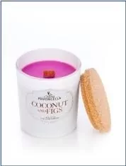 Świeczka sojowa Coconut and Figs biała 135g