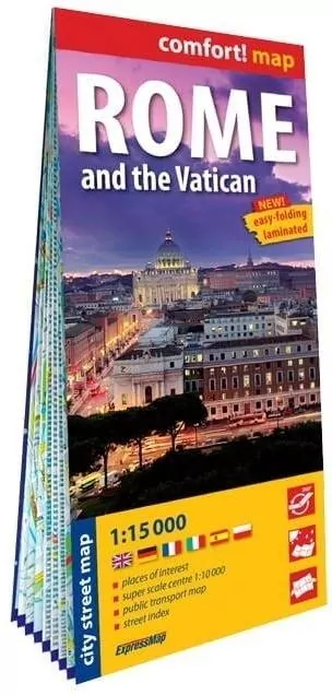 Comfort!map Rome and the Vatican 1:15 000 w.2025 - tantis.pl