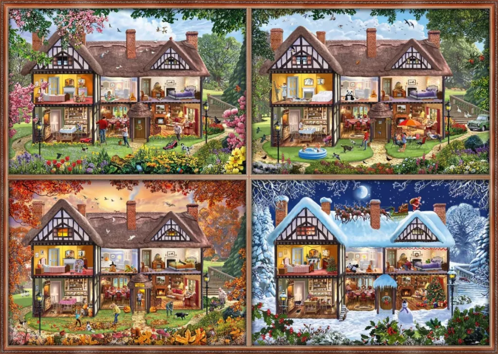 Puzzle 2000. Dom na cztery pory roku - tantis.pl