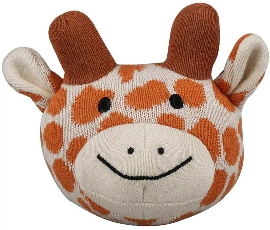 Piłka wełniana z grzechotką Żyrafa - tantis.pl