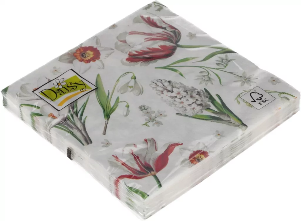 SERWETKA PAP 3W 330X330 KWIATY 010101 PM OP - tantis.pl