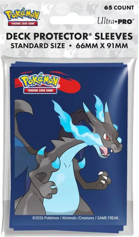 Ultra Pro: Pokémon - Deck Protector Sleeves - Mega Charizard X (65 szt.) - tantis.pl