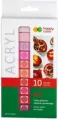 Farba akrylowa 12ml 10 kol czerwony HAPPY COLOR - tantis.pl