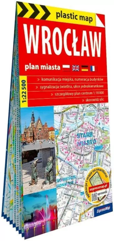 Plastic map Wrocław - plan miasta 1:22 500 w.2026 - tantis.pl