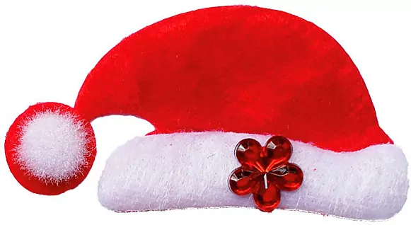 Dekoracje filcowe czapka Mikołaja 50x25mm - tantis.pl