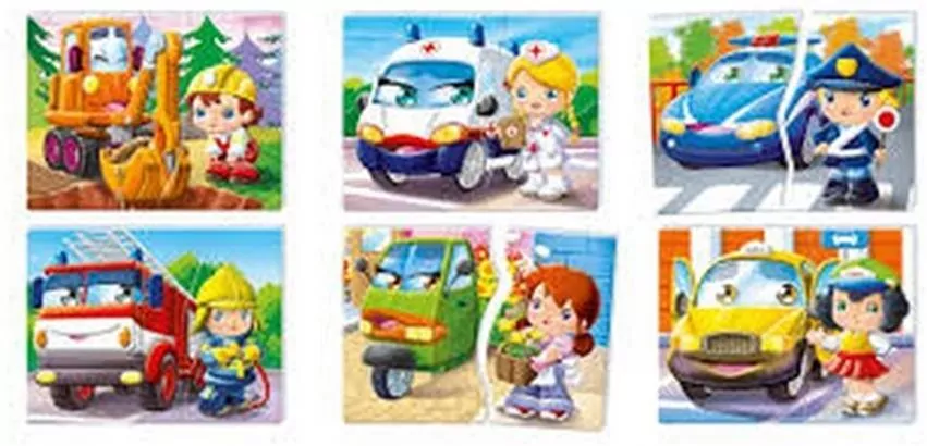 Pojazdy i zawody. Uczę się bawiąc. Brum Brum Puzzle - tantis.pl