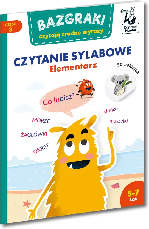 Bazgraki czytają trudne wyrazy. Elementarz. Kapitan Nauka - tantis.pl