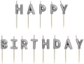 Świeczki urodzinowe Happy Birthday srebrny - tantis.pl