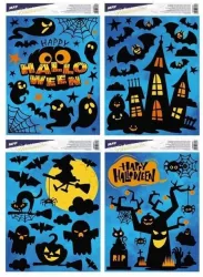 Naklejka na okno Halloween 30x42cm MIX