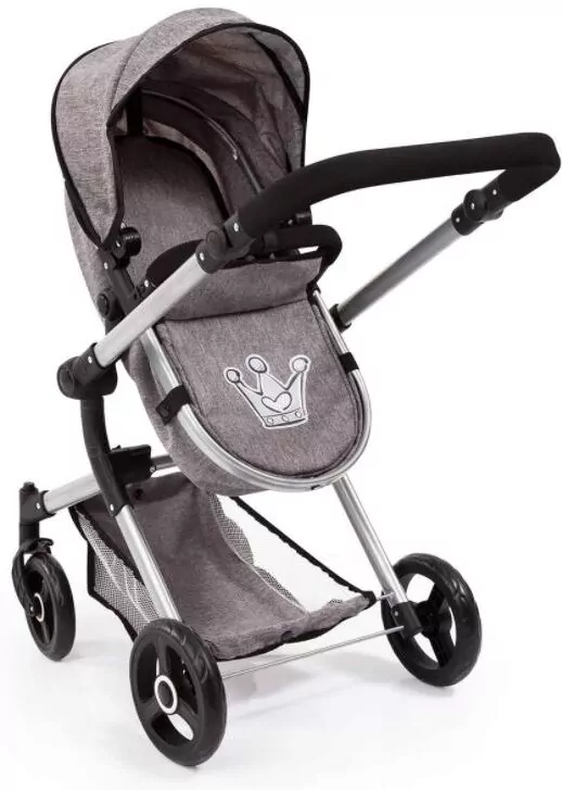 Bayer. Wózek głęboki dla lalki VARIO. Szary 18410AA - tantis.pl