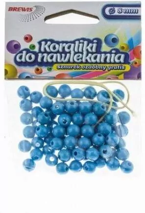 Koraliki do nawlekania niebieskie. 6mm 16g - tantis.pl