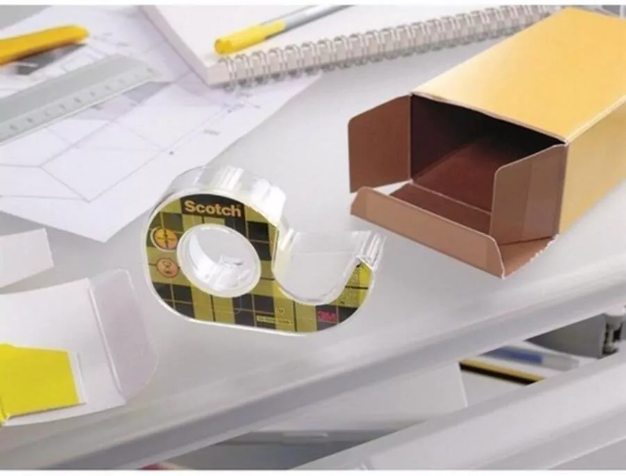 Taśma biurowa dwustronna z dyspenserem 12mmx6,3m - tantis.pl