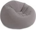 Pufa flokowana. Grey 107x104x69 - tantis.pl