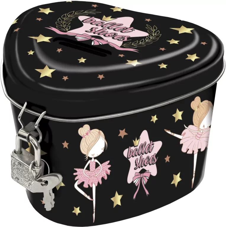 Skarbonka z kłódką serce Baletnica 12 DERFORM - tantis.pl