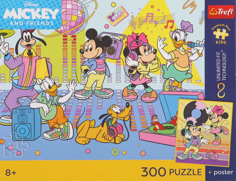 Puzzle 300 Disney Ekscytująca przygoda + plakat - tantis.pl