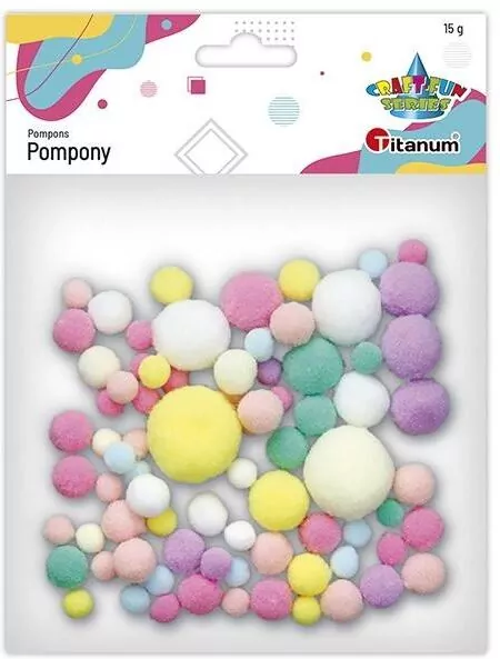 Pompony poliestrowe 10/15/20/25/30mm 15g - tantis.pl