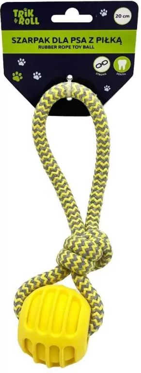 Szarpak dla Psa z piłką 20cm - tantis.pl