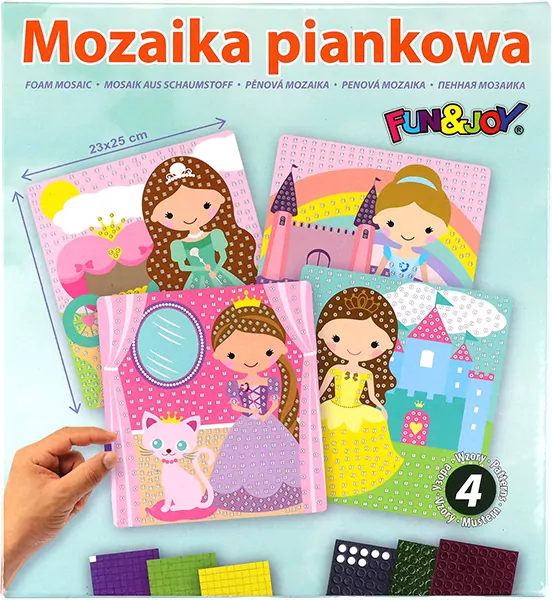Mozaiki piankowe Księżniczki 4 wzory - tantis.pl