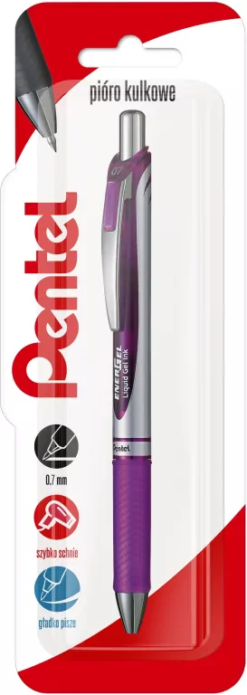 Pióro kulkowe 0,7 mm EnerGel BL77 fioletowy 1 szt. - tantis.pl