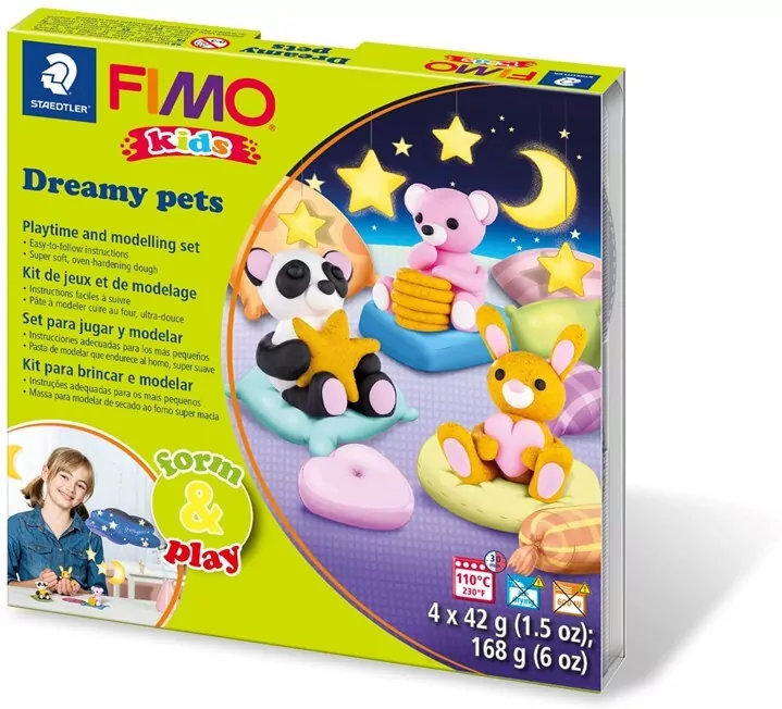 Zestaw Fimo Kids Form&Play 4 x 42g Senne zwierzaki - tantis.pl