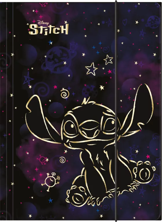 Teczka A4 z gumką Disney Gold Stitch wzór 2 - tantis.pl