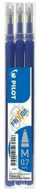 Wkłady do pióra kulkowego Pilot Frixion, 0.7 mm, niebieskie. 3 sztuki - tantis.pl